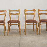 Chaises de salle à manger Mid century by Tatra nabytok, Set de 4