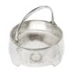 Neoclassical basket sugar bowl, silver-plated brass, Fraget, Poland, early 20th century