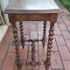 Side table, Louis XIII style console in walnut.