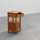 Robust Art Deco nightstand in pine wood, France 1940s