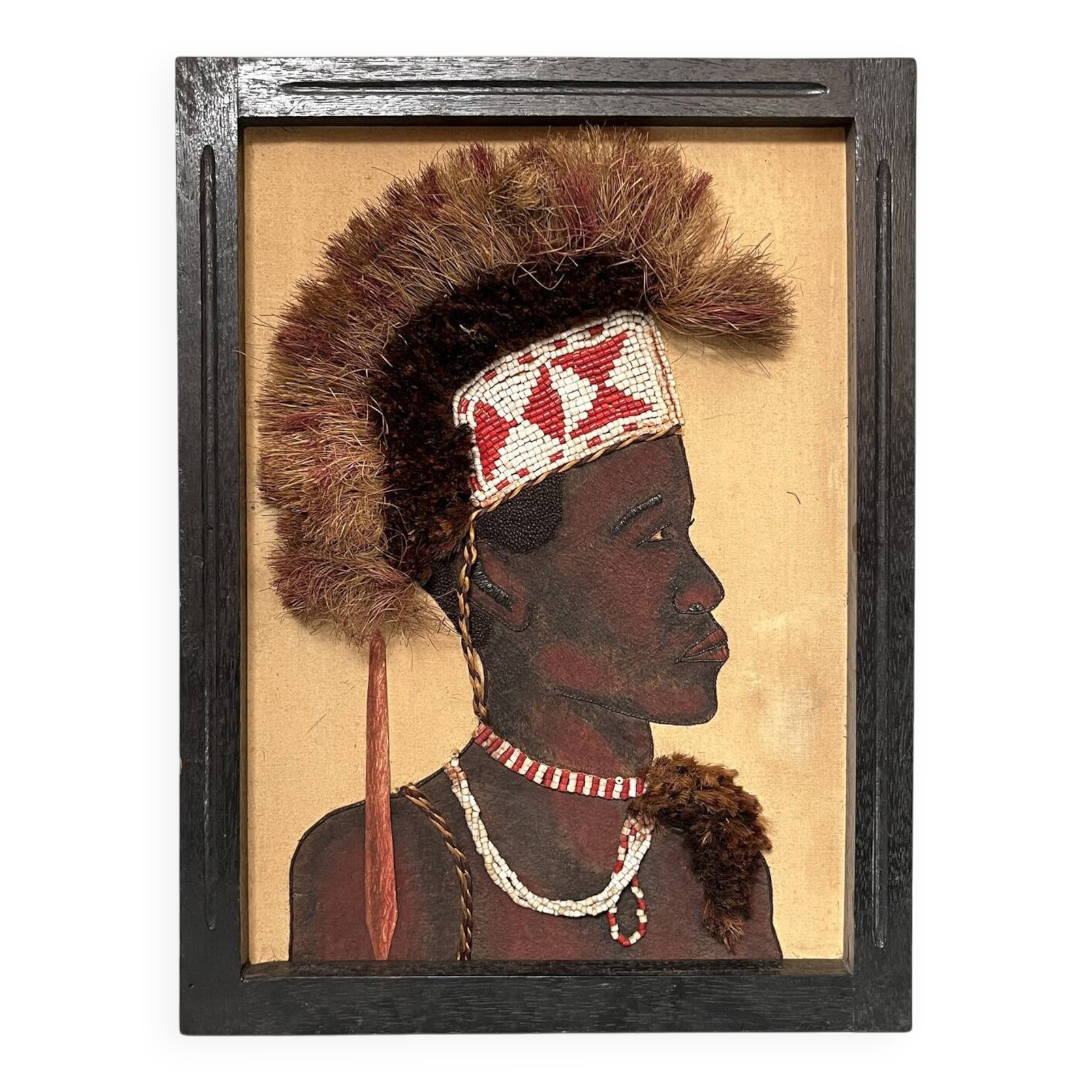 1950s painting "Moluba Warrior"