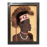 1950s painting "Moluba Warrior"