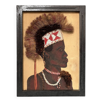 1950s painting "Moluba Warrior"