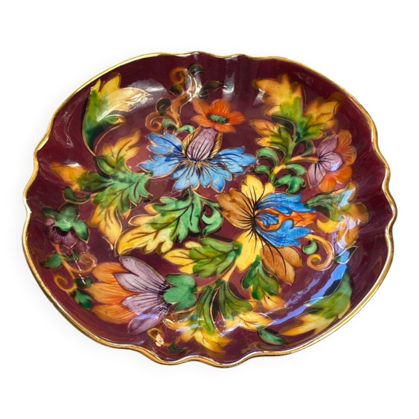 Plat en céramique, H.Bequet Quaregnon, années 50