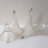 Set of 4 Champagne Flutes, Stemless Cornet Glasses, Glass Toasting Glasses