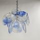 Lampe suspendue Disc bleue transparente Italie
