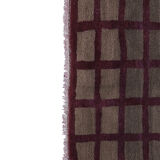 1980s Angora Gray Wool Shaggy Tulu Rug 3'8" X 6'10"