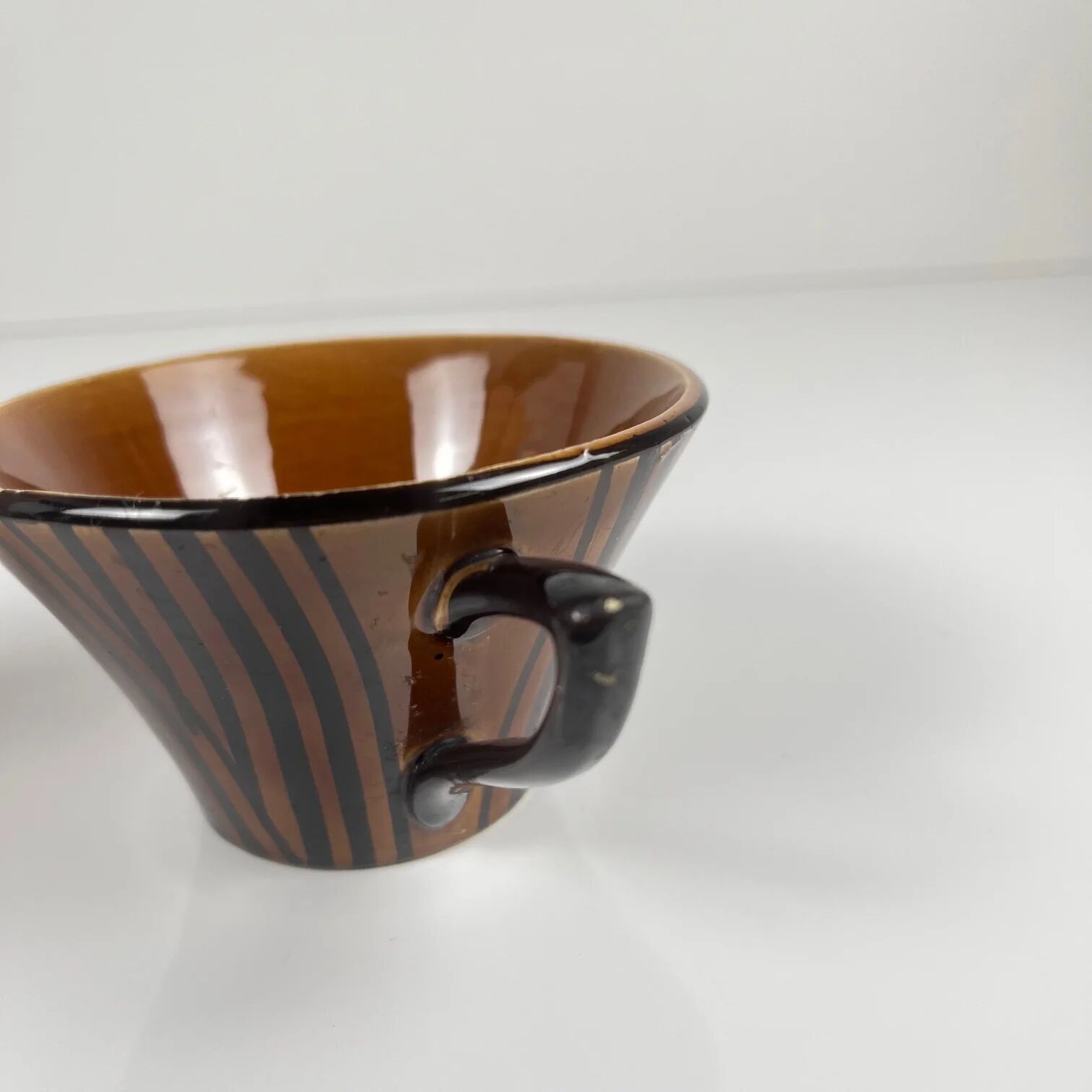 Coffee/tea cup duo "Domino", Sarreguemines, 1960