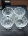 Lot de 4 coupes de fruits en cristal