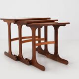 Set of 3 teak wood nesting tables by G-Plan, 1970s, UK ca. 1970