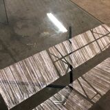 Post modern tempered glass table circa 1980