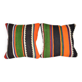 Set of 2 vintage kilim cushion covers 41x41 cm
