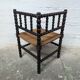 Turned wooden corner chair