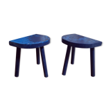 Tabourets de traite bleu