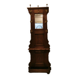Oak cloakroom/coat rack with mirror