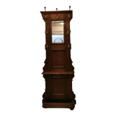 Oak cloakroom/coat rack with mirror