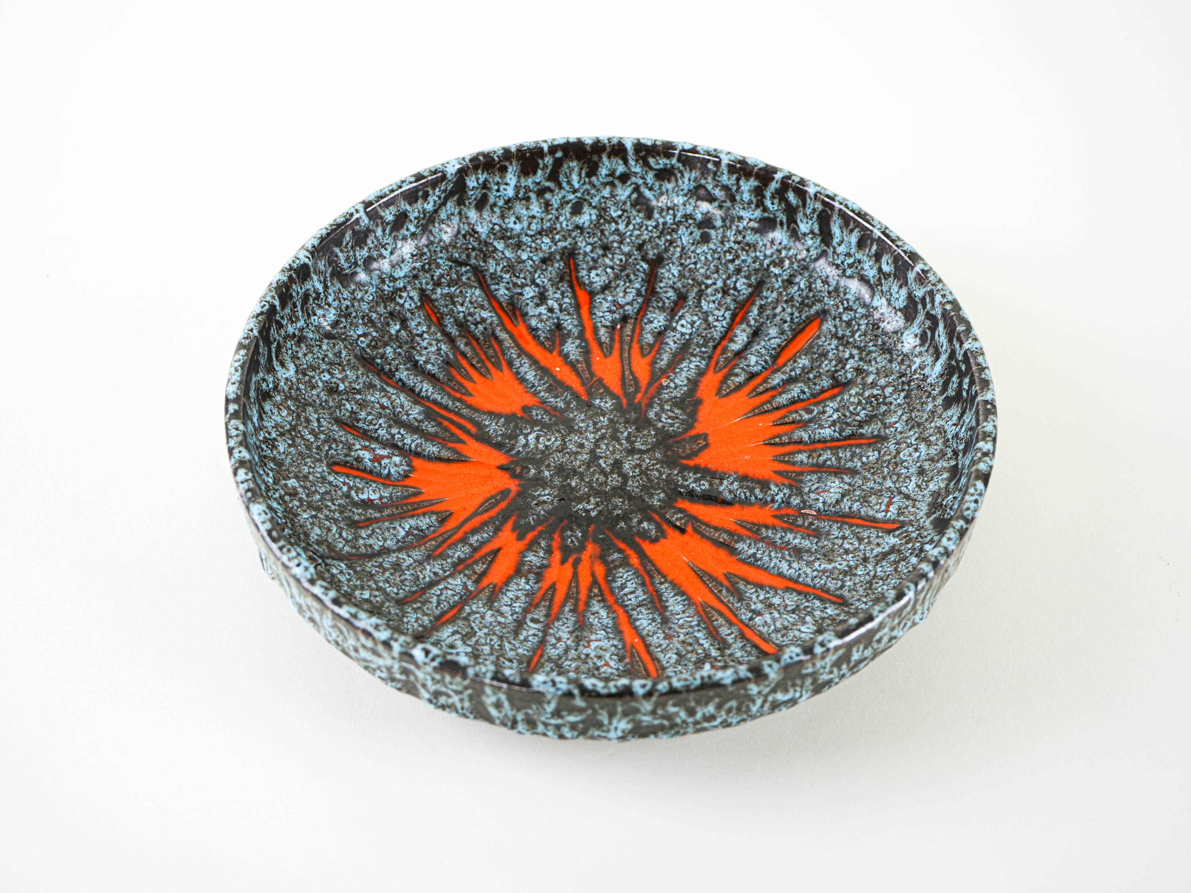 Ceramic plate, German design, 1960s, made in West Germany