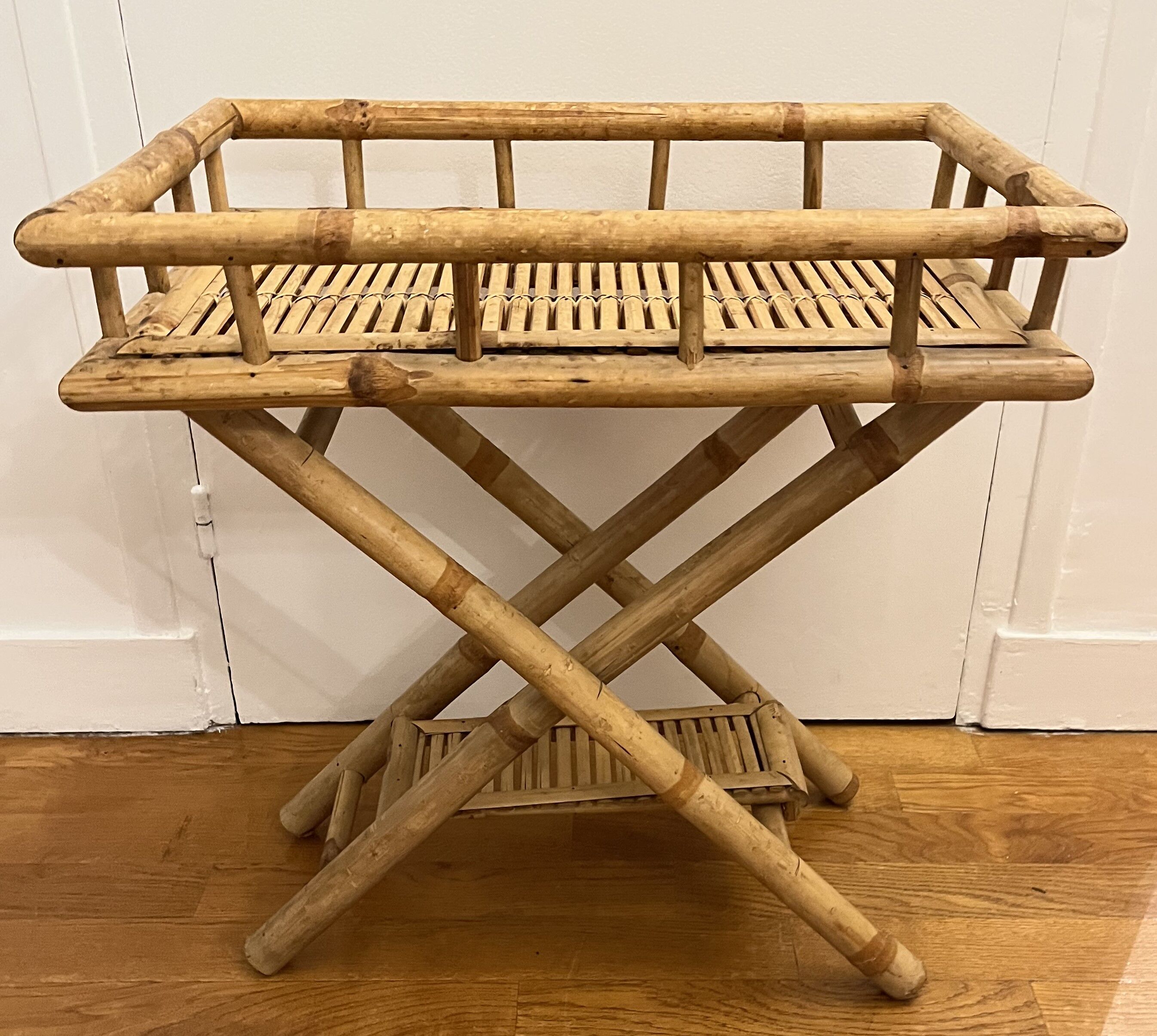 Rattan service table