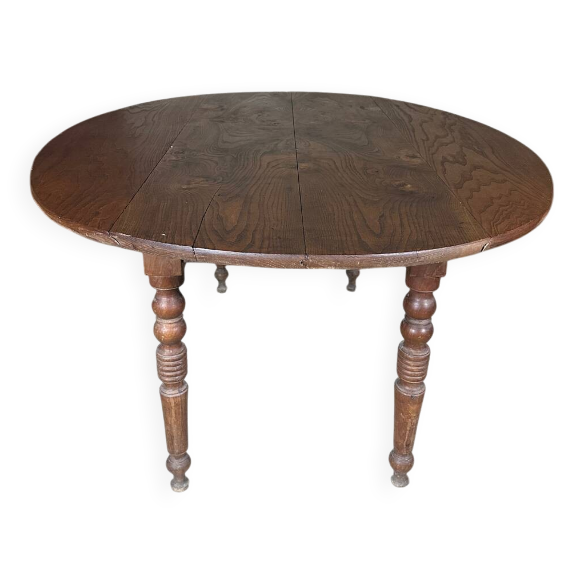Ancienne table à volets ovale