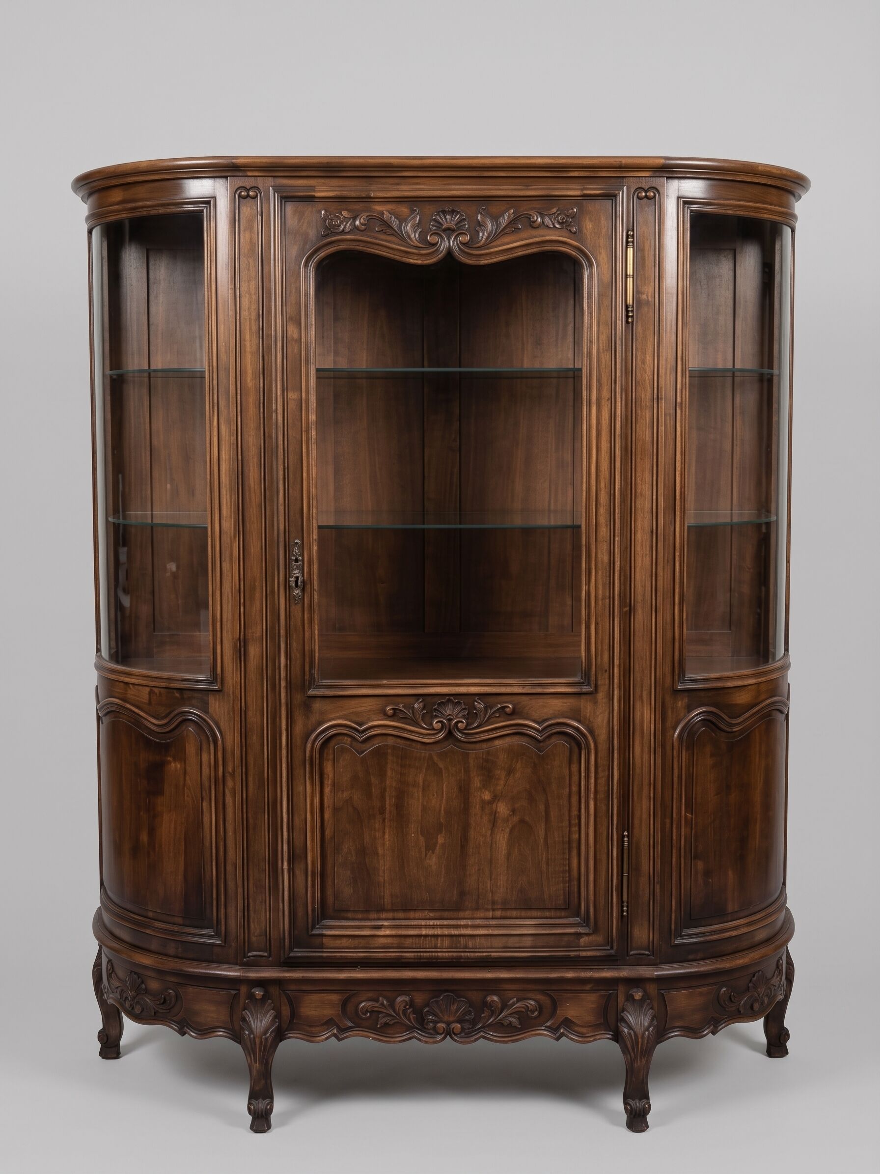 Buffet vitrine galbé style Louis XV