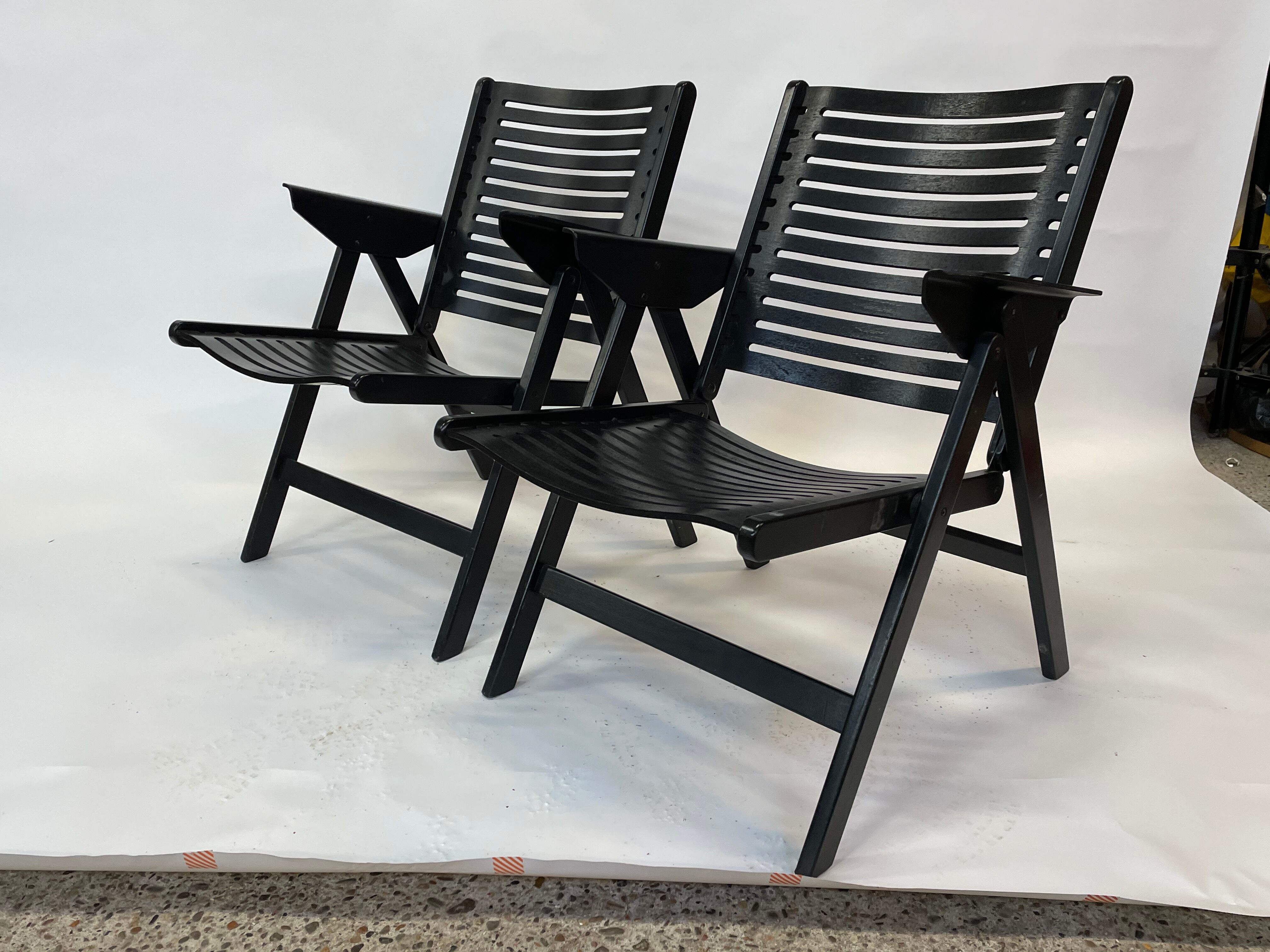 Niko Kralj Slovenian Rex Plywood Folding Chair for Stol 1950s in Black