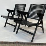 Niko Kralj Slovenian Rex Plywood Folding Chair for Stol 1950s in Black