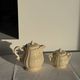 Cream teapot and its sugar bowl Sarreguemines France