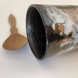 Set The Mug, its pitcher and its spoon, signed glazed terracotta