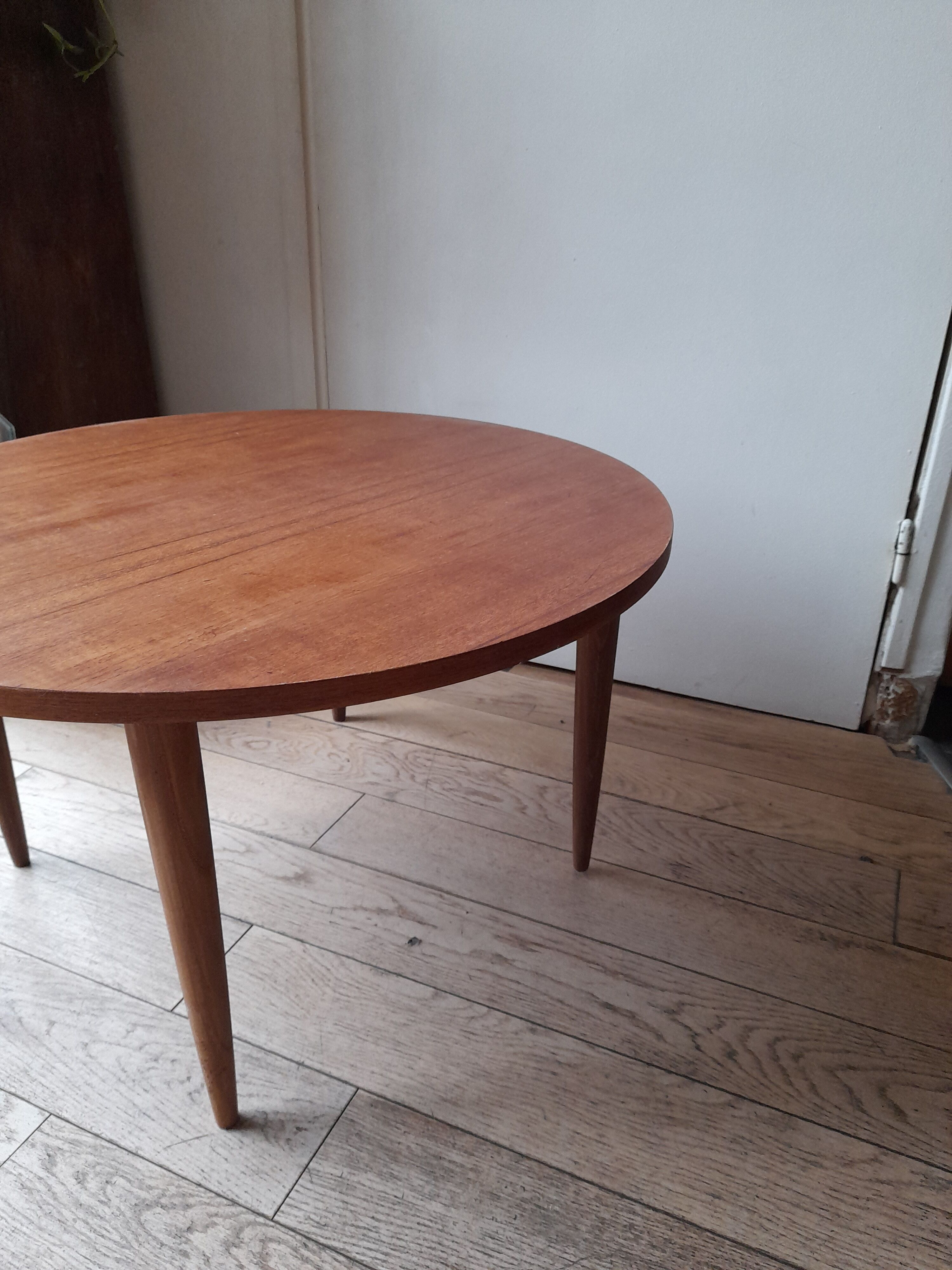 Round Scandinavian coffee table