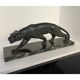 Secondo, Art Deco Panther, 1930, Bronze with Marble Base