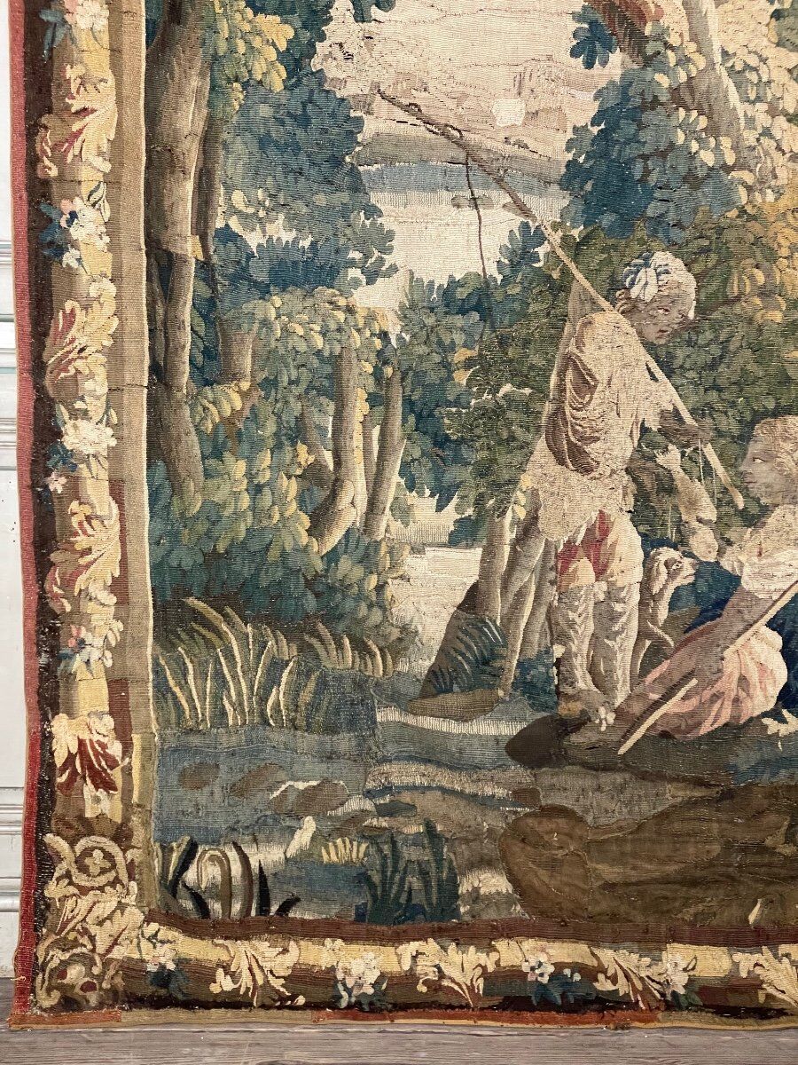 Wool and silk tapestry, Aubusson, 18th century