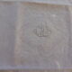 6 rectangular towels, damask cotton, Lilas tint and monogrammed OG, art deco