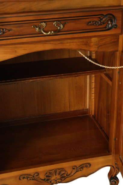 Confiturier en noyer vintage style Louis XV