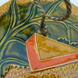 Plateau à fromage vintage avec couteau signé Vallauris MFPP numéroté