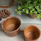 Pair of old faisselle molds