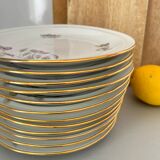 Dessert plates porcelain floral decoration