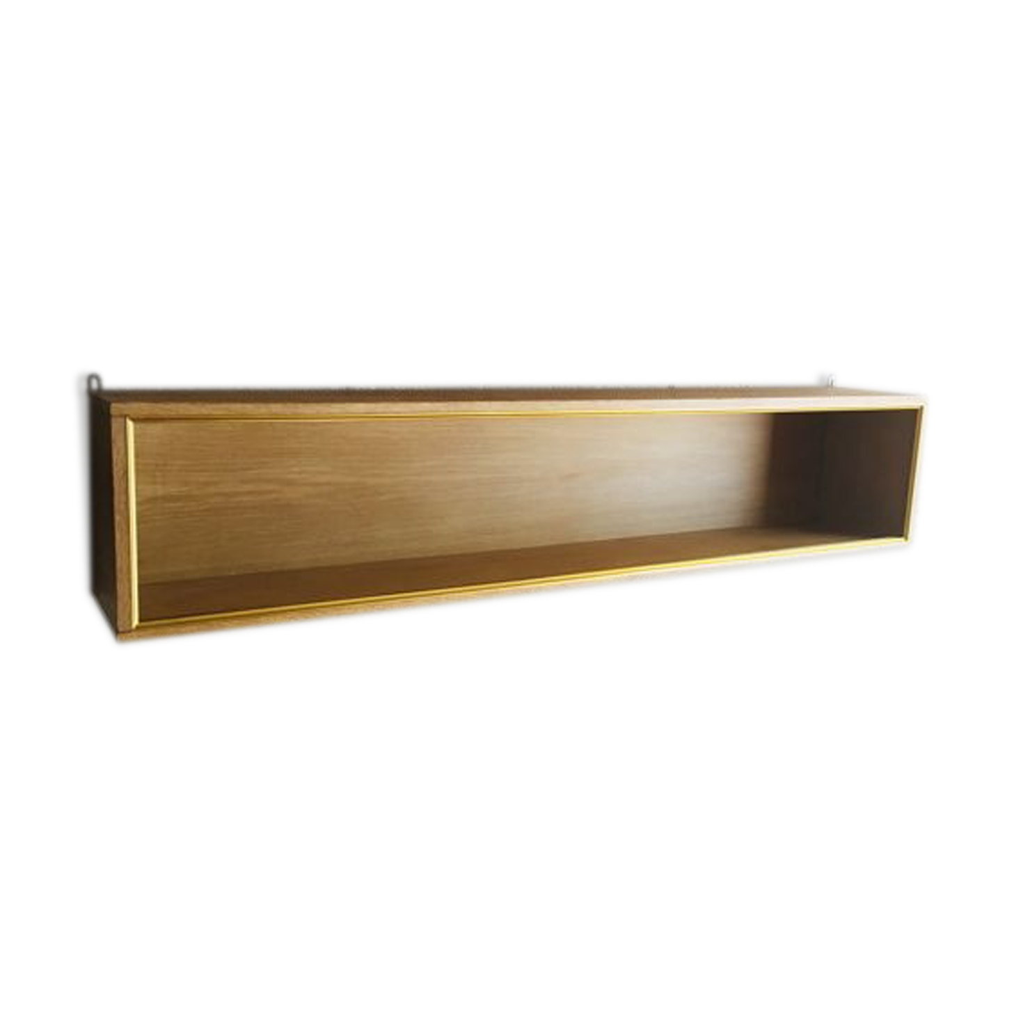Wall box or shelf in light oak veneer - vintage - 1960