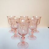 18 rosaline pink foot glasses