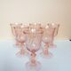 18 verres à pied rose rosaline