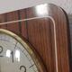 Old wall clock jaz quartz wall clock in formica brown 1960s
