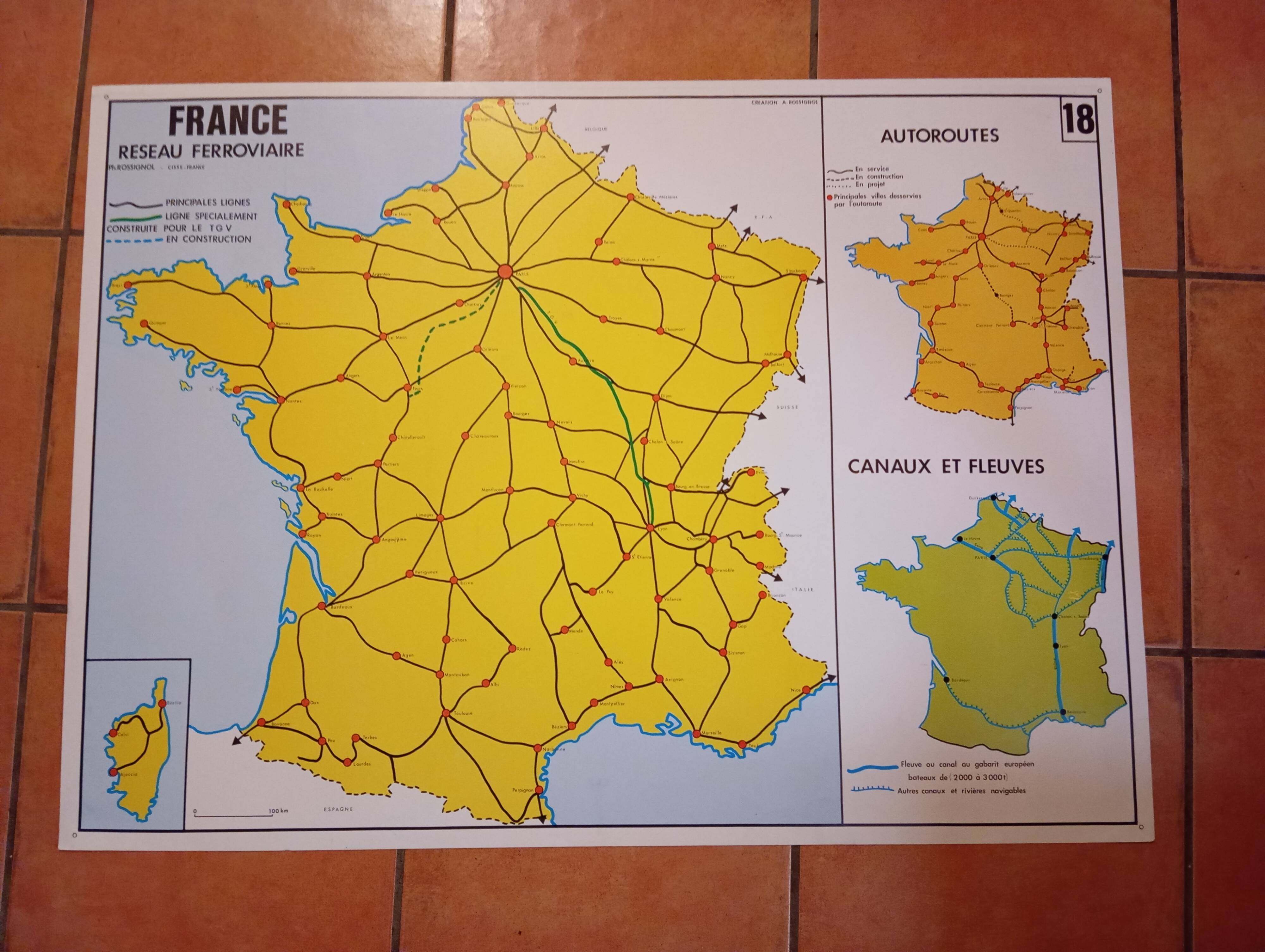 School map: france in the world n°17 / france railway network n°18