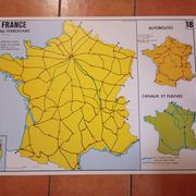 School map: france in the world n°17 / france railway network n°18
