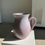 Vintage purple carafe with field flower patterns H:20cm