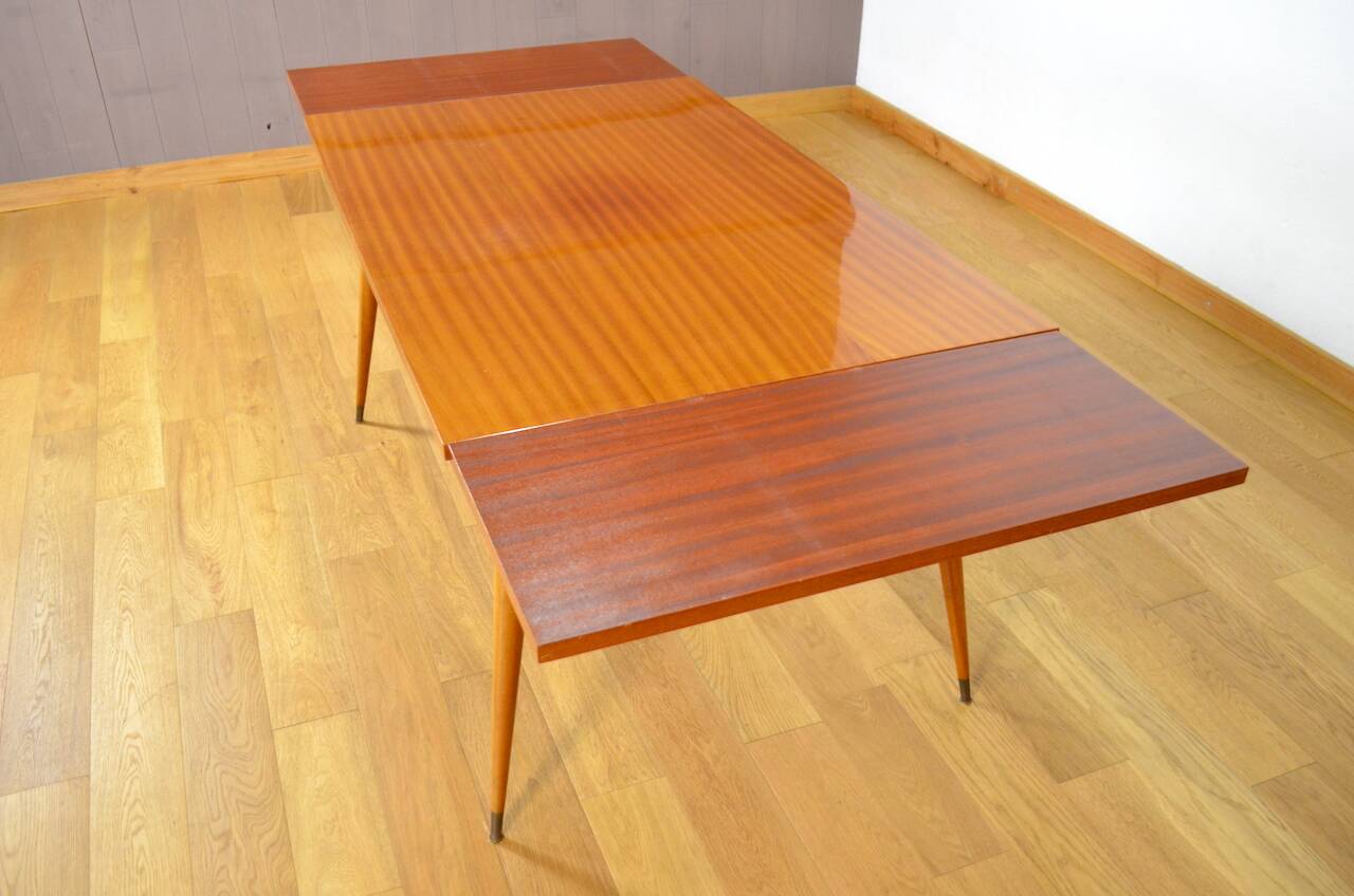 Vintage Mahogany Table French Work 1960