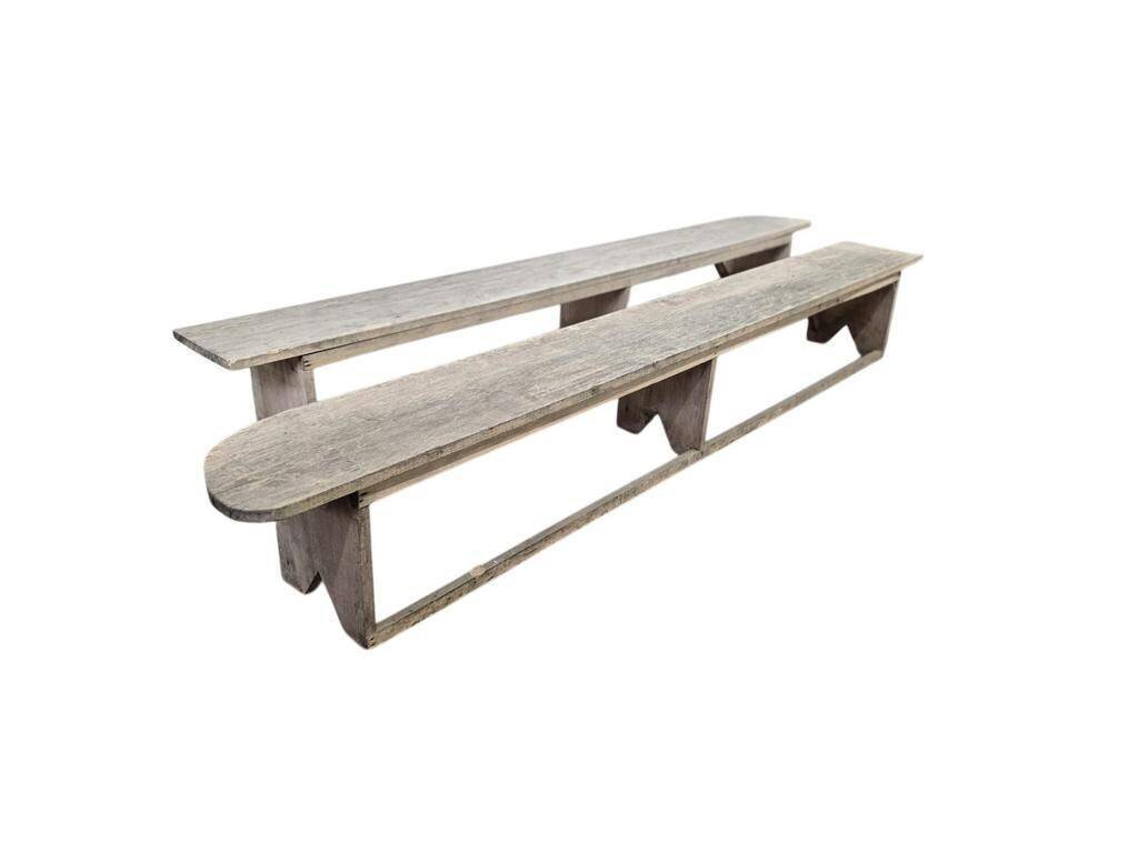 XL vintage wooden bench