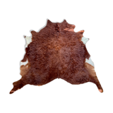 Large vintage natural cowhide carpet 195x188cm