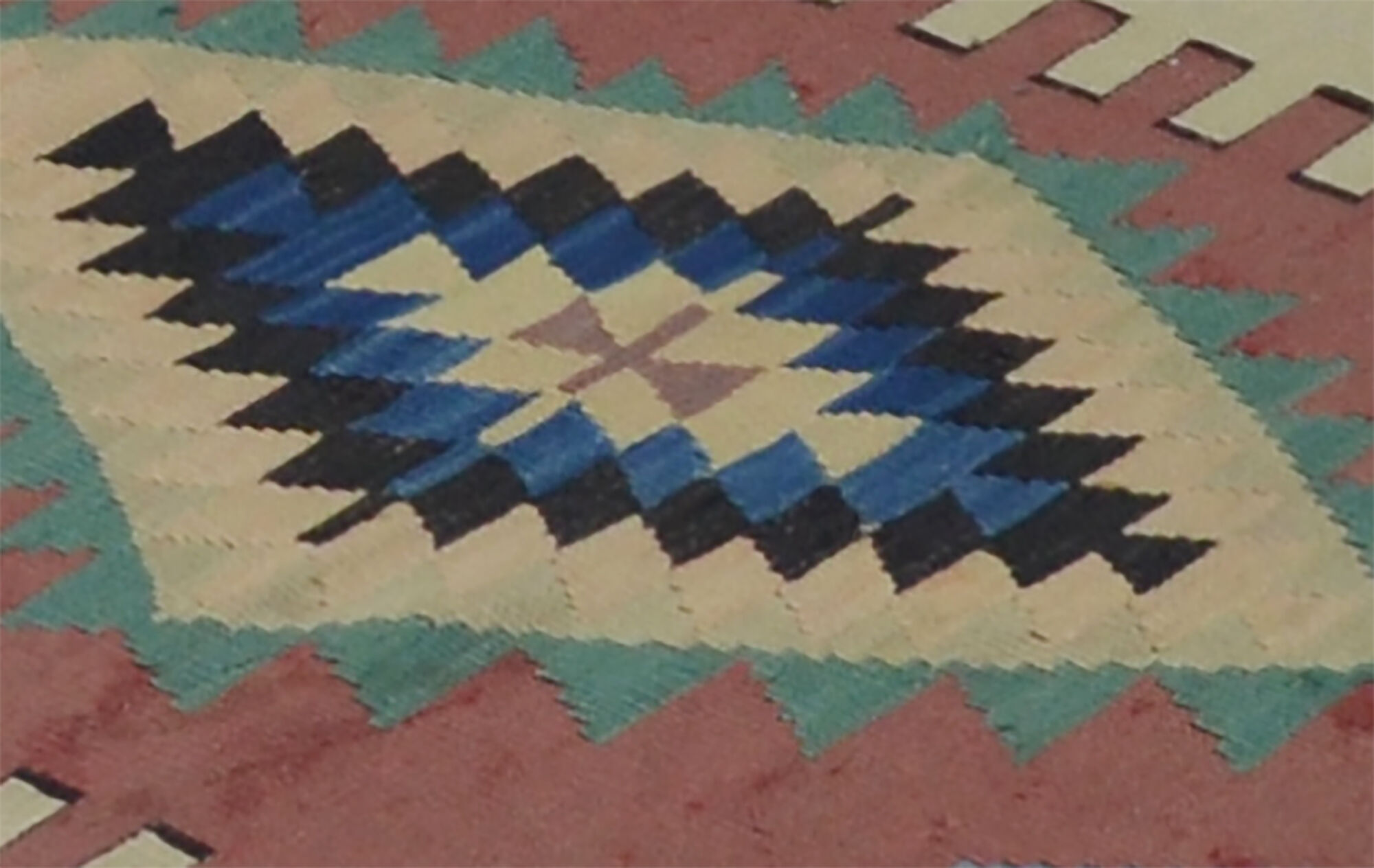 Anatolian handmade kilim rug 380 cm x 96 cm
