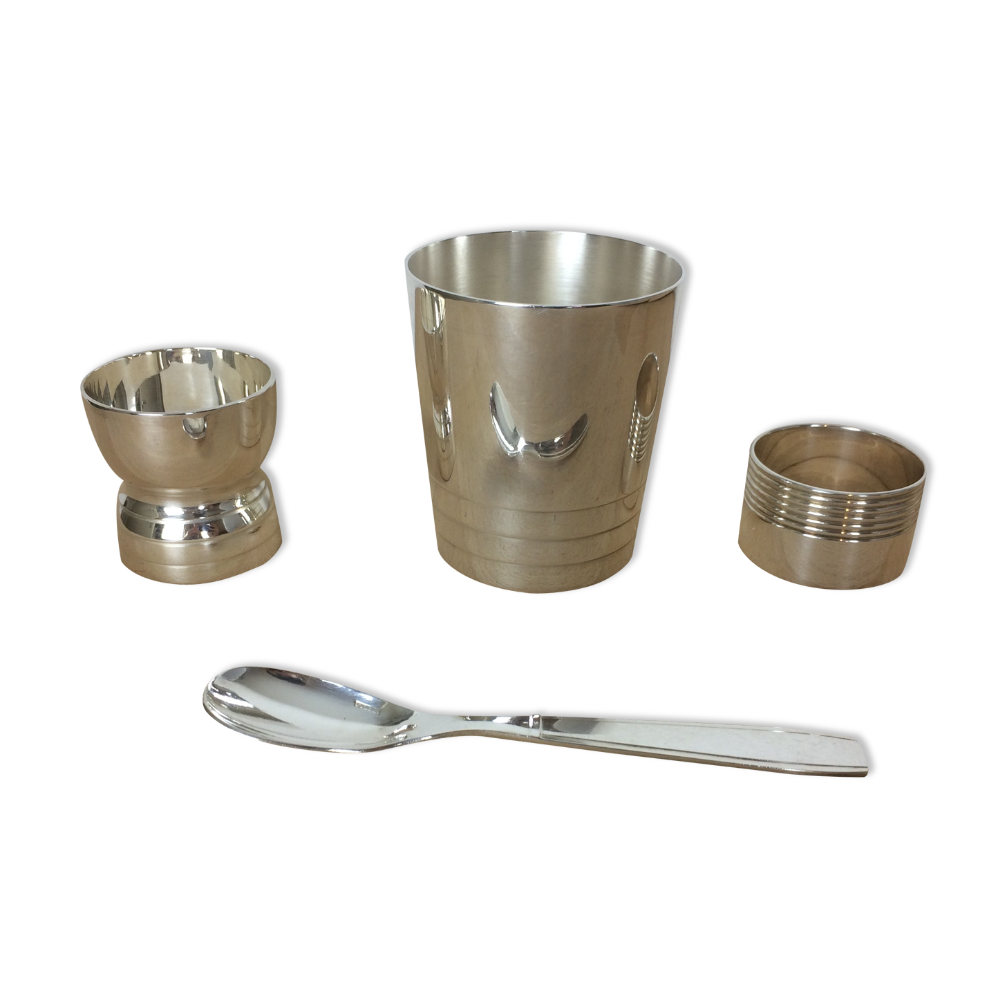 Christofle silver metal box, birth or baptism