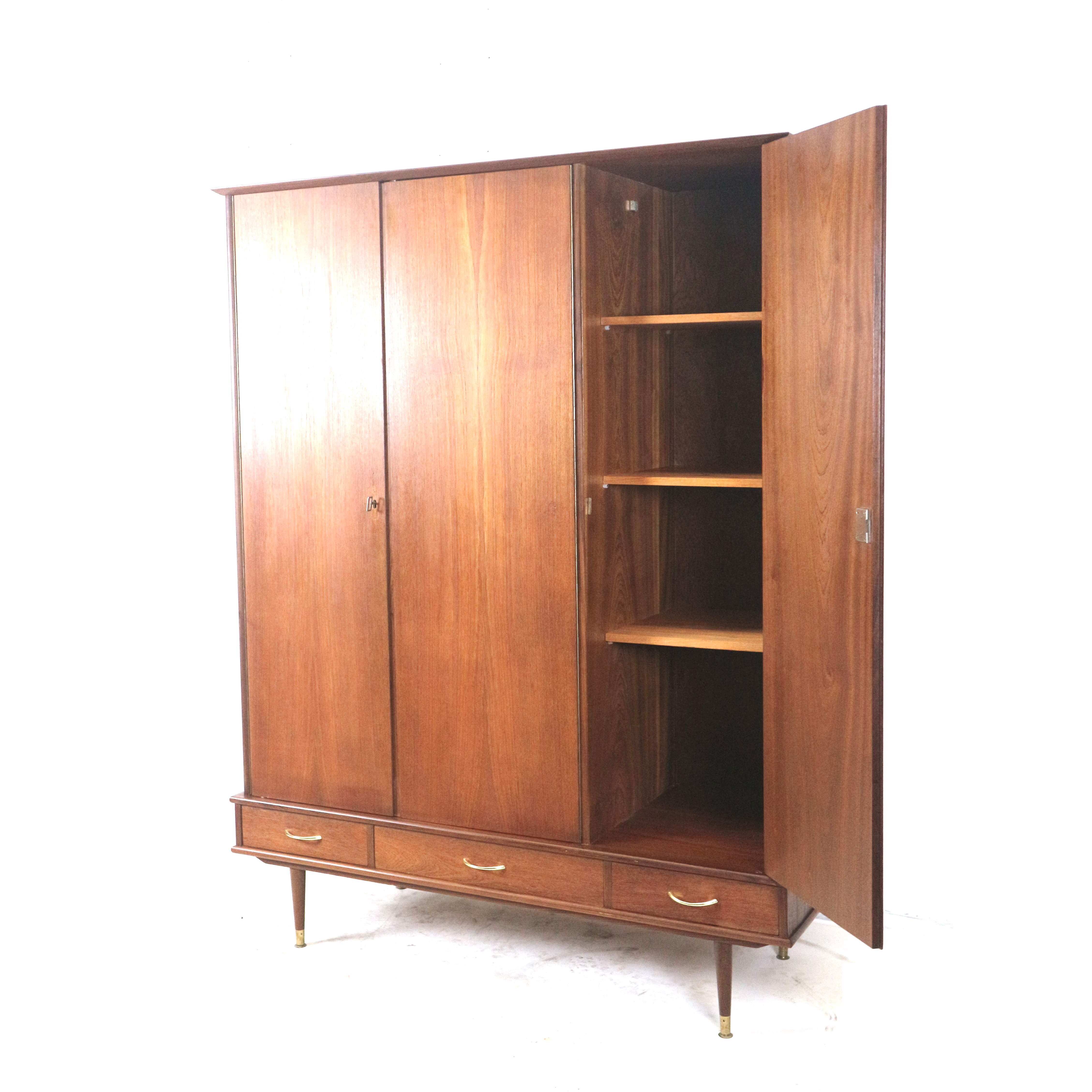Vintage 3-door wardrobe made in the 60s