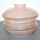 Large Art Deco frosted pink glass globe, shade, frosted glass